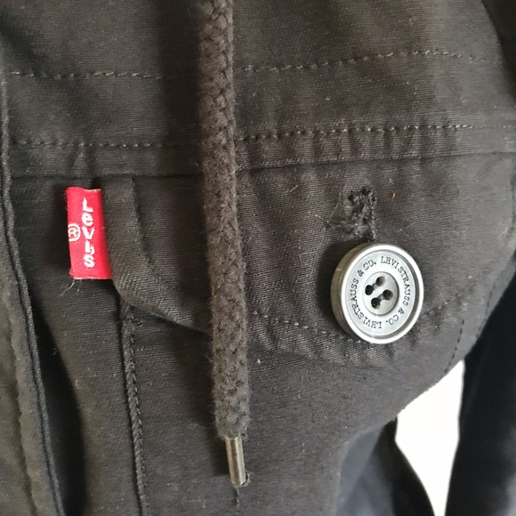 Levi’s women hooded black anorak cotton jacket size xs - Picture 11 of 16